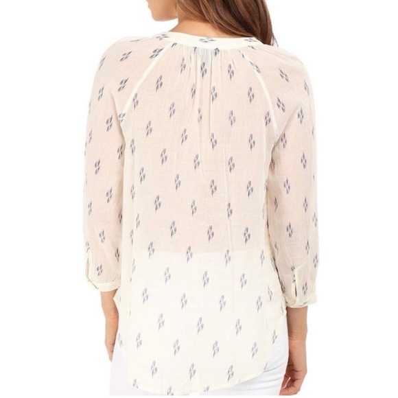 PAIGE Sammy Ivory Ikat Blouse.size M - Picture 2 of 6